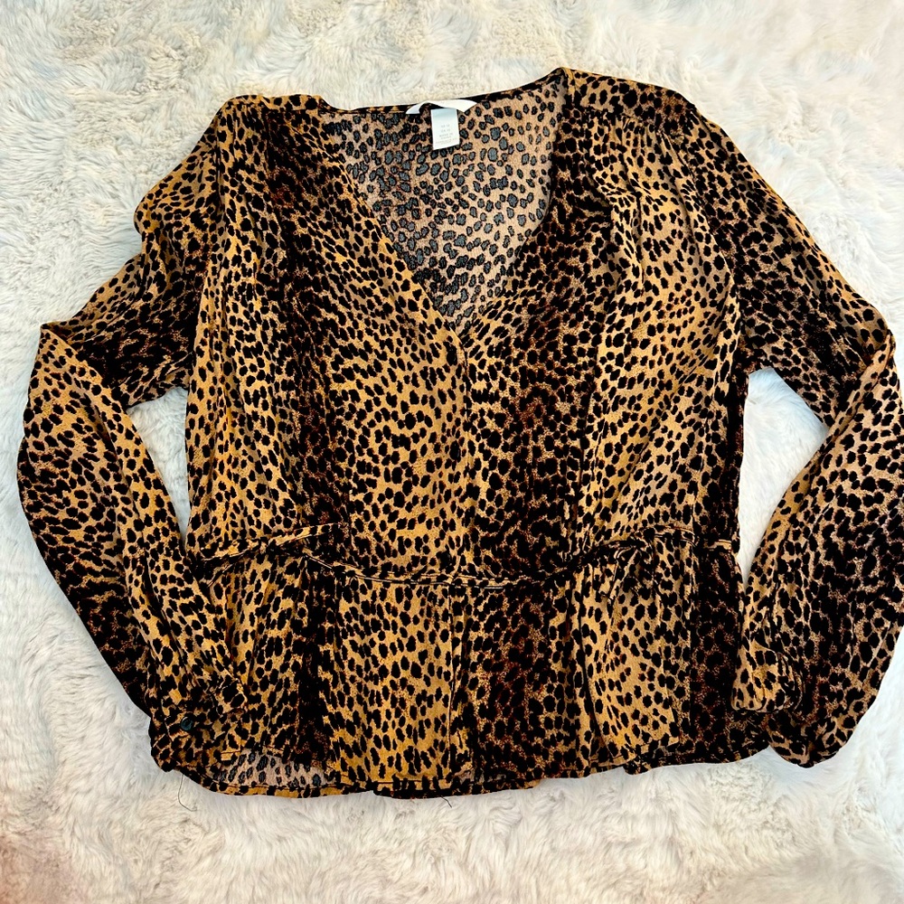 H&M Leopard Blouse